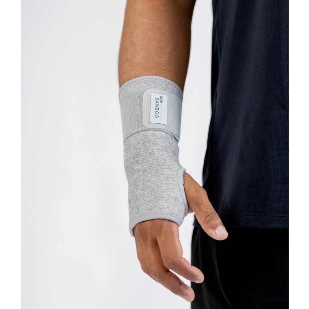 Onecompress Gray Compression Support Premium Bamboo Wrist Sleeve Size L NWT